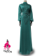 فستان باللون الاخضر الزيتي موديل شرعي بتصميم عصري و رائع - A dress in olive green, a legitimate model, with a modern and wonderful design 